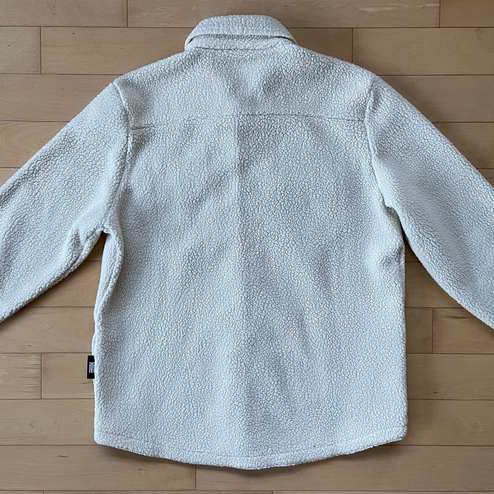 Todd Snyder Polartec Sherpa Overshirt in Ivory - Picture 3 of 7